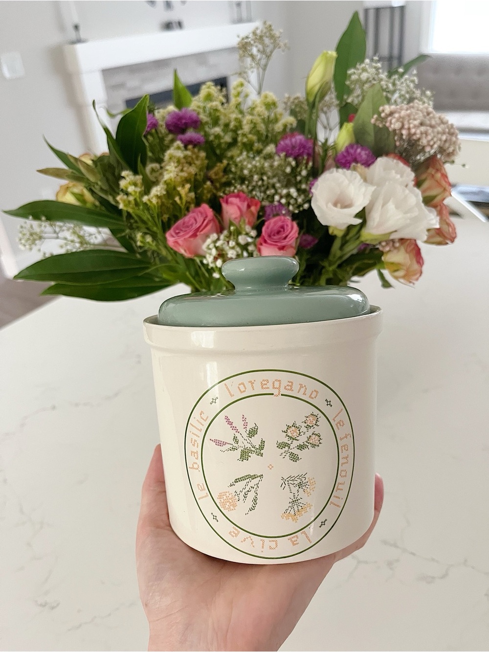 • vintage ceramic kitchen canister •